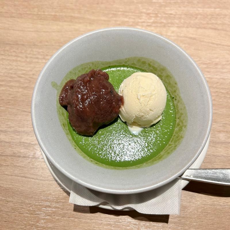 天空の抹茶プリン バニラアイス添え(特選和牛大将軍 八千代緑が丘店)