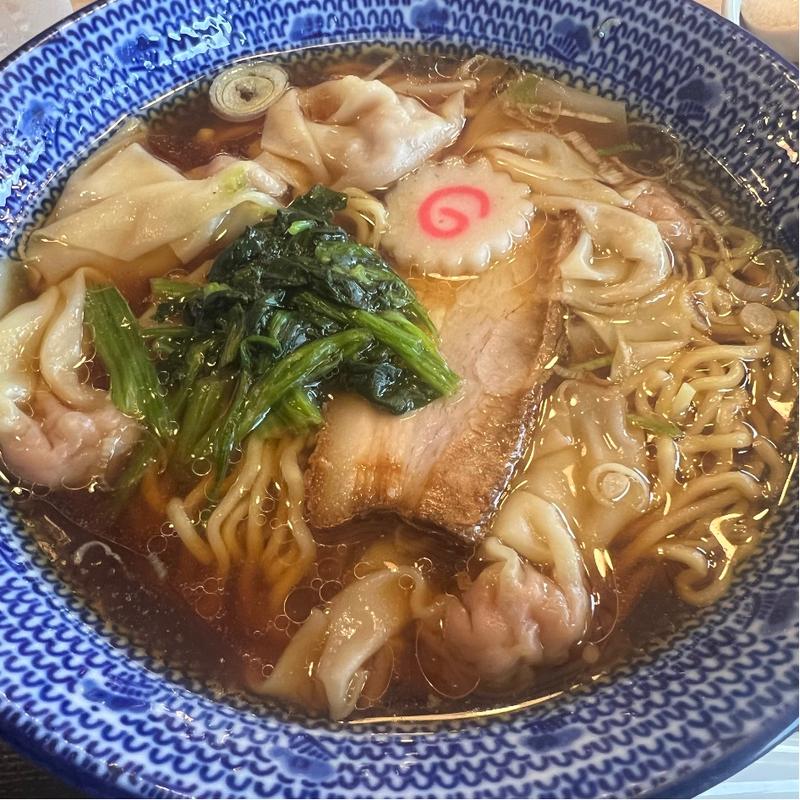 鶏だし肉雲呑麺(醤油)(ワンタン屋 今福商店)