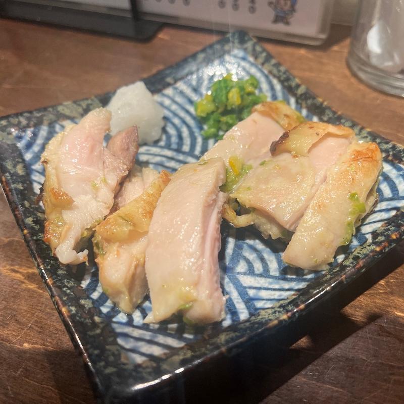 鶏の自家製柚子胡椒焼き(立ち飲みビールボーイ 中目黒店)