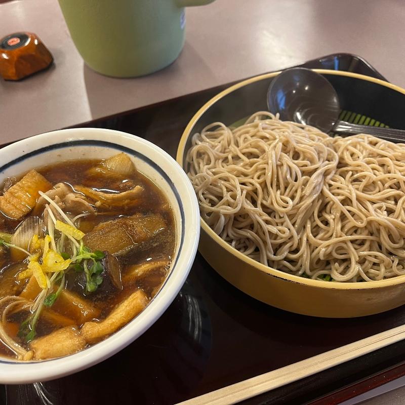 茄子とキノコの肉汁そば(山田うどん食堂 大利根店)