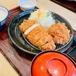 三元豚ロースカツと三元豚ヒレカツ御膳(かつ敏 練馬土支田店)