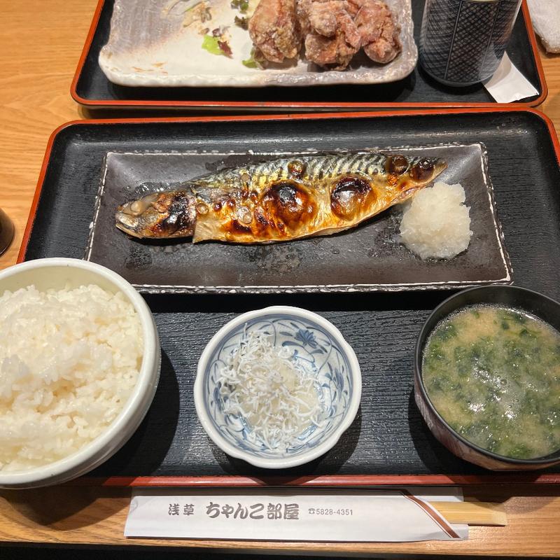 本日のランチ　さば塩焼定食(ちゃんこ部屋 浅草店)