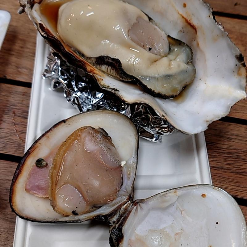 焼きはまぐり&焼き牡蠣(貝作)