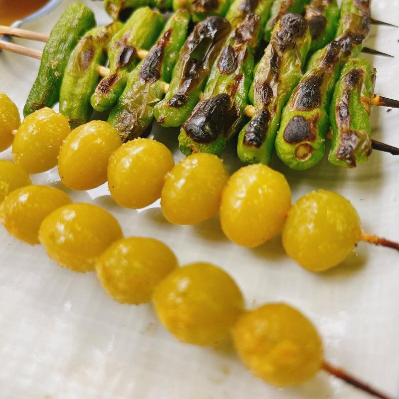 銀杏、ししとう(鳥竹総本店)