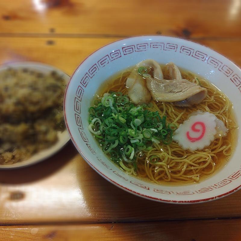 高菜チャーハンセット(とんこつ鶏ガララーメン元祖長浜屋台)