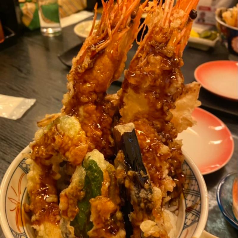 海老天丼定食(いわ舟)