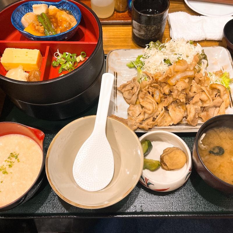 とろろ生姜焼き御膳(しげのぶ)