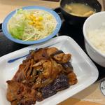 豚と茄子の辛味噌炒め定食(松屋 神田小川町店)