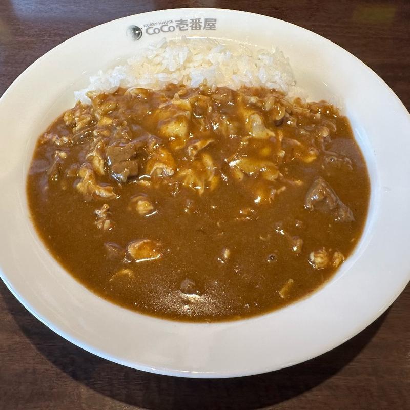 ビーフカレー(ハーフチキンニコミ、ハーフチーズ)2辛(CoCo壱番屋 石川津幡店 （ココイチバンヤ）)