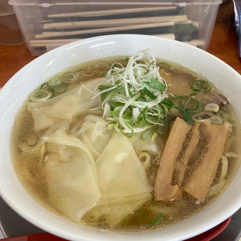 鶏豚ガラと和出汁の手打ちワンタン麺塩(栃木中華そば 神志)