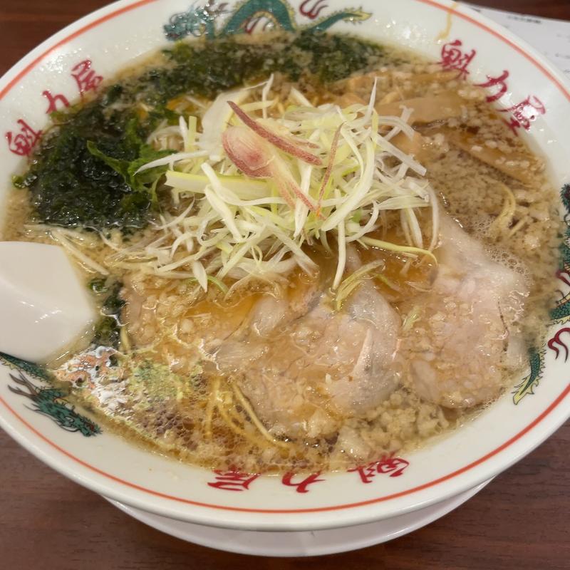 あご煮干し醤油ラーメン(京都北白川ラーメン魁力屋 さいたま大和田店)