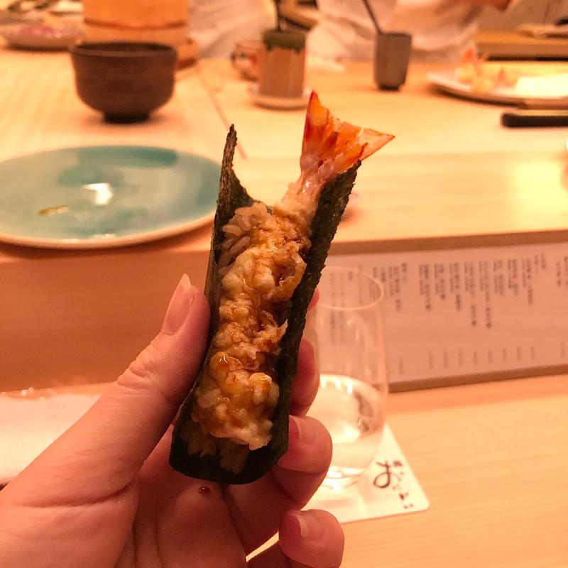 海老天海苔巻き(鮨おにかいたすいち(＋1))