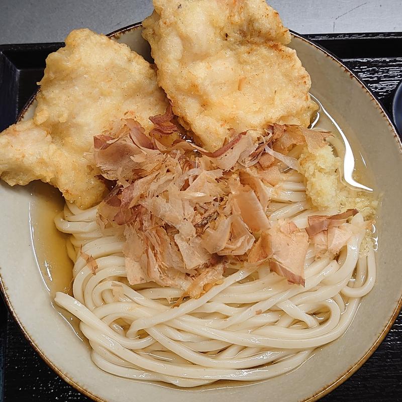 冷　鶏天うどん　大盛(讃岐ブルース 飯田橋)