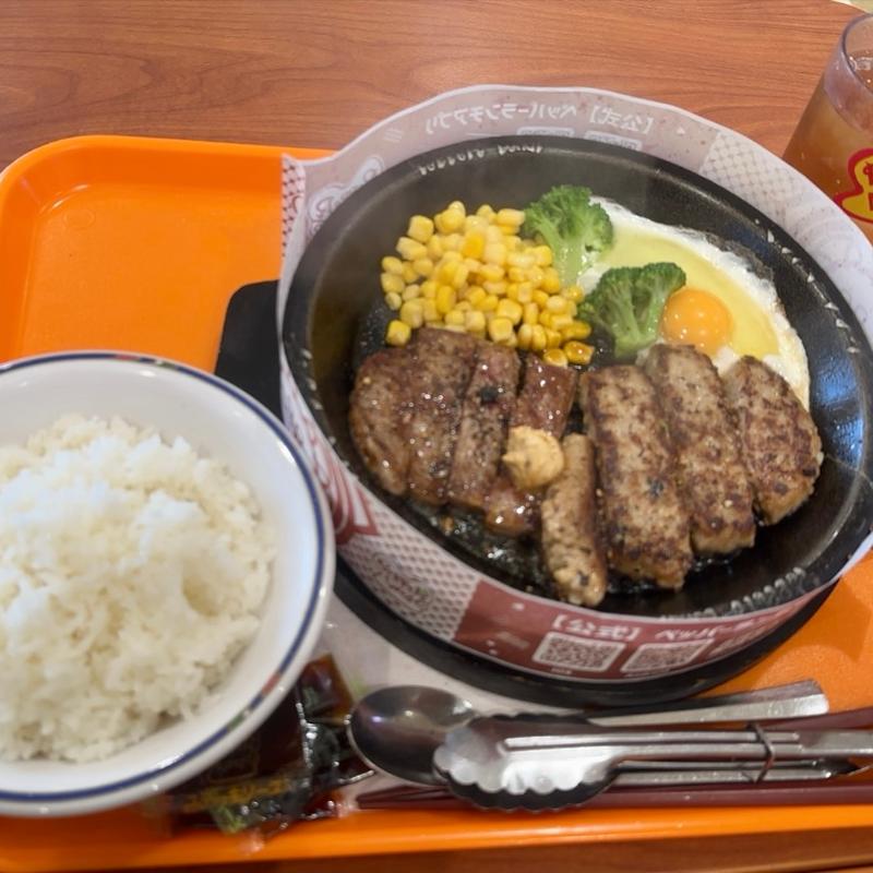 サーロイン&ハンバーグ レギュラー(ペッパーランチ イオンモール八千代緑が丘店)