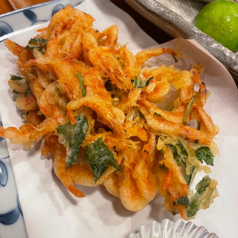 桜えびのかき揚げ(寿し春 )