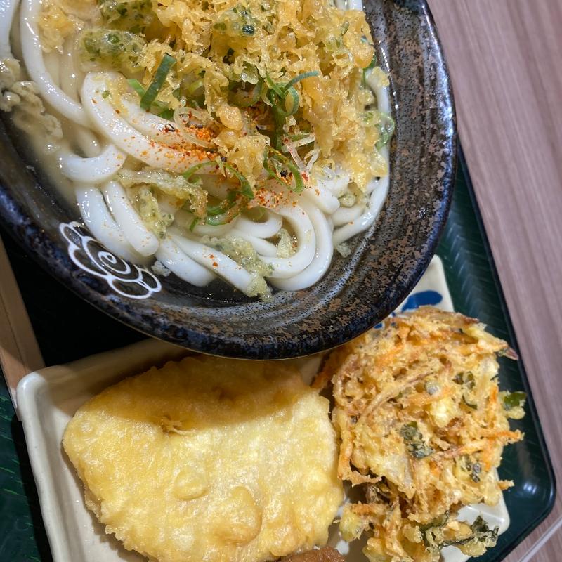 かけうどん(はなまるうどん グリーンプラザ・べふ店)