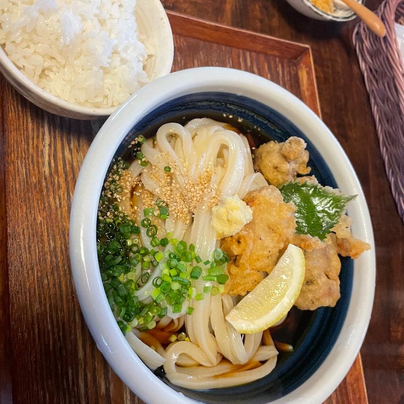 とり天ぶっかけ(釜揚げ饂飩 鈴家)