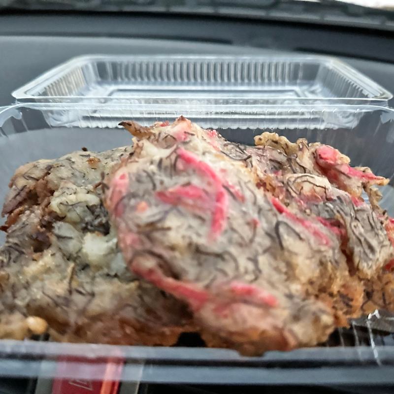 もずく天と紅生姜入りもずく天(道の駅 しもつけ)