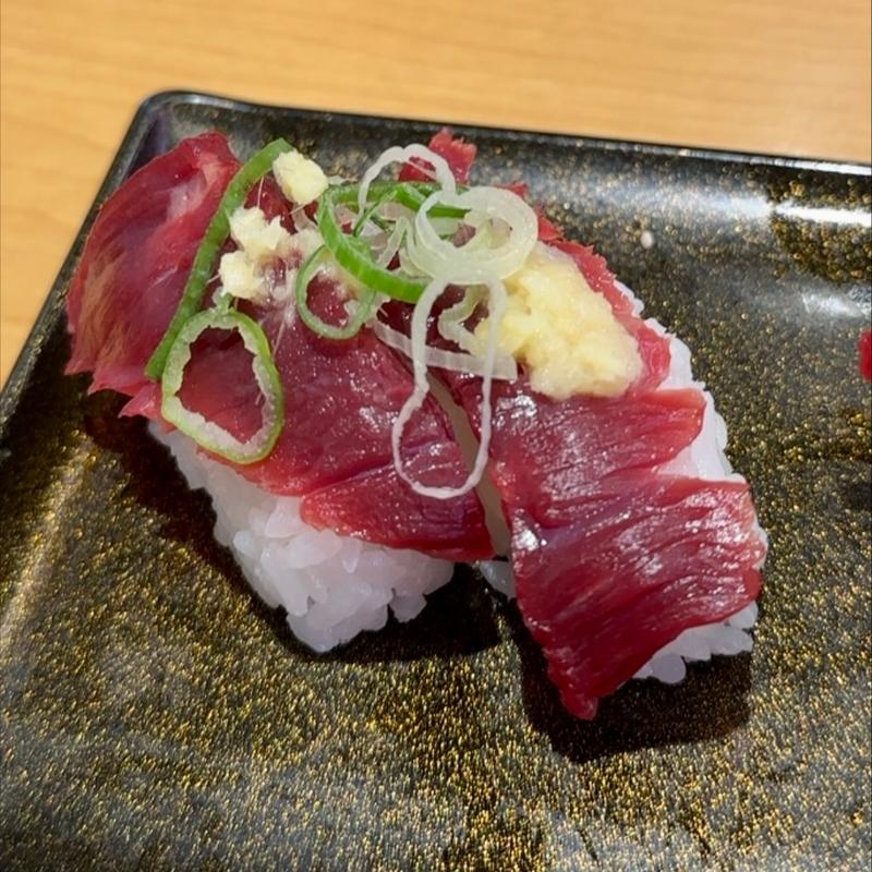 馬刺し食べ比べ(赤身、馬刺しユッケ、ねぎとろ細巻き)(スシロー 八千代高津店)