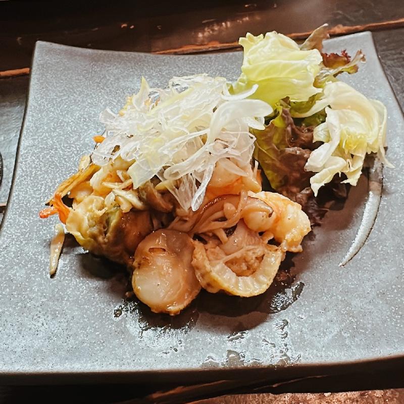 ホタテとエビのガーリックバター(もぐら )