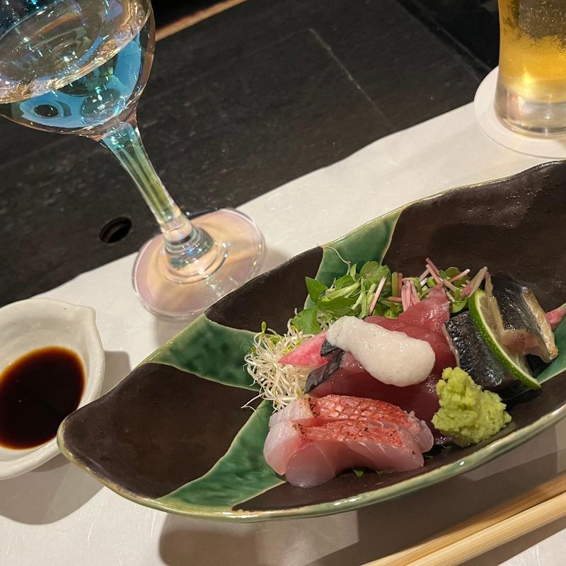 金目　鰹　秋刀魚　3種お造り(多満喜)