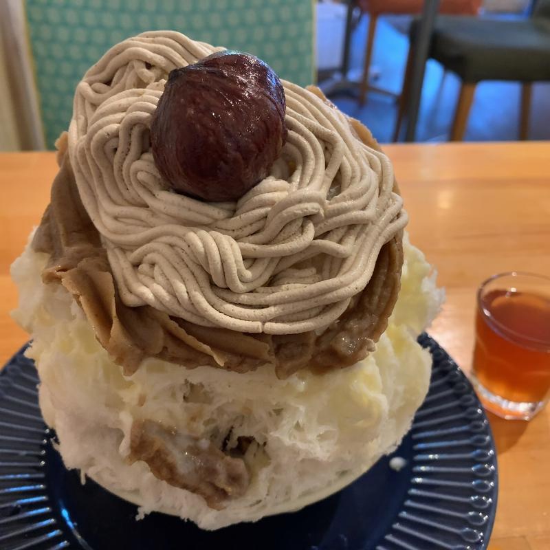 栗かき氷(カフェはなはな)