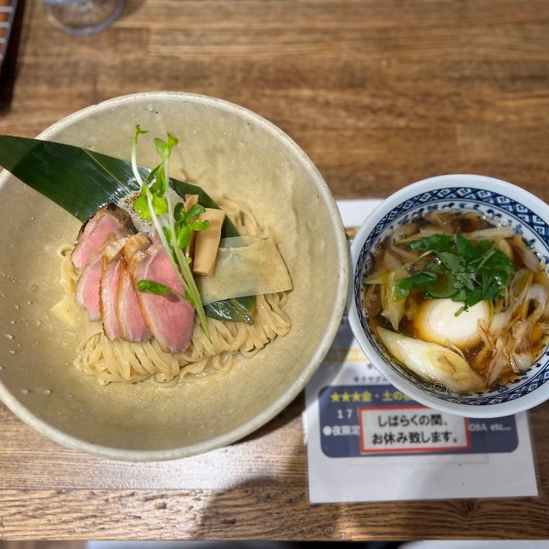 鴨つけ麺　鴨増し味玉付き(㐂りん食堂)