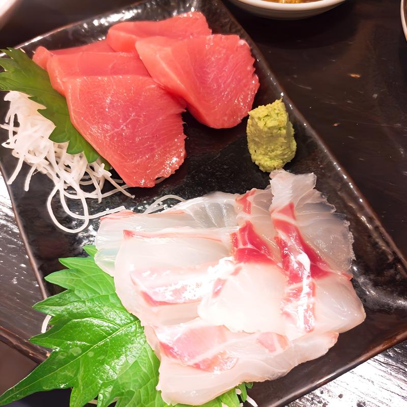 真鯛と赤身のマグロ(まるうお )