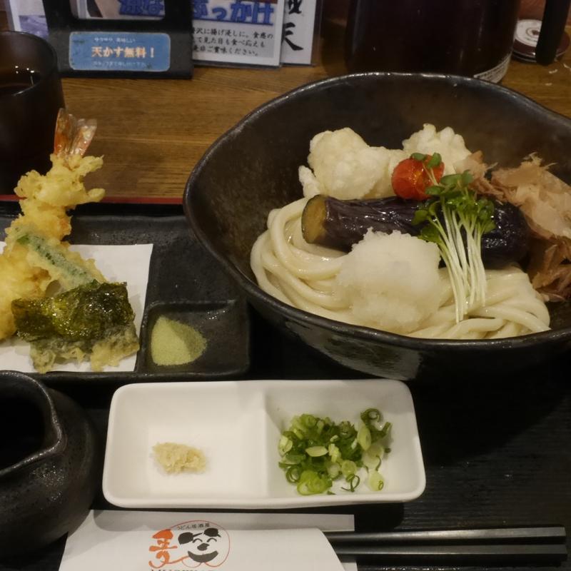 涼なすぶっかけうどん(うどん居酒屋 麦笑)