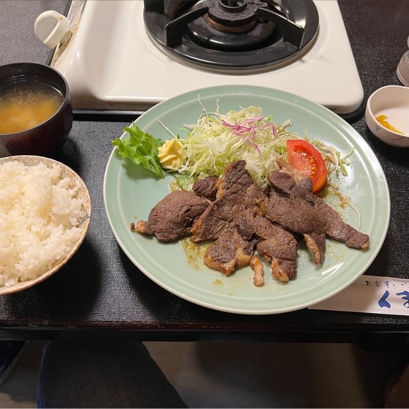 熊のしょうが焼き定食(くまげら)