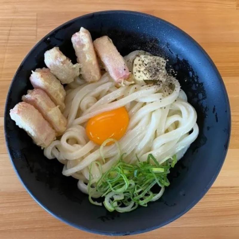 バター釜玉うどん(がいな製麺所)