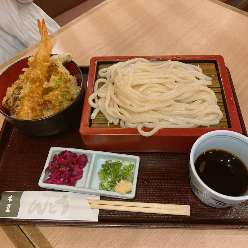 うどんと小天丼(銀座 木屋 羽田空港店)