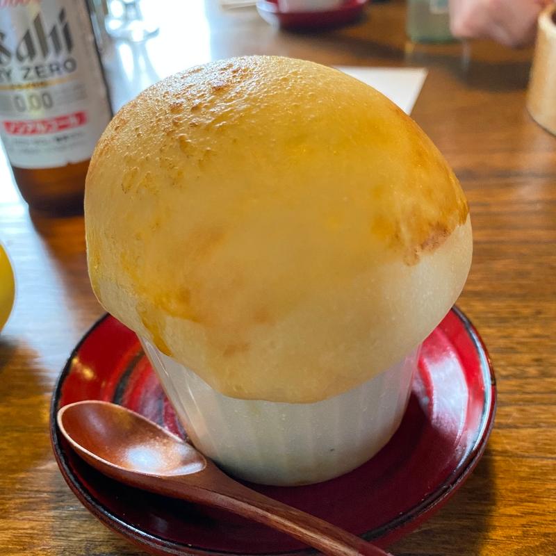 さつま芋のパン包みスープ(よもぎや )