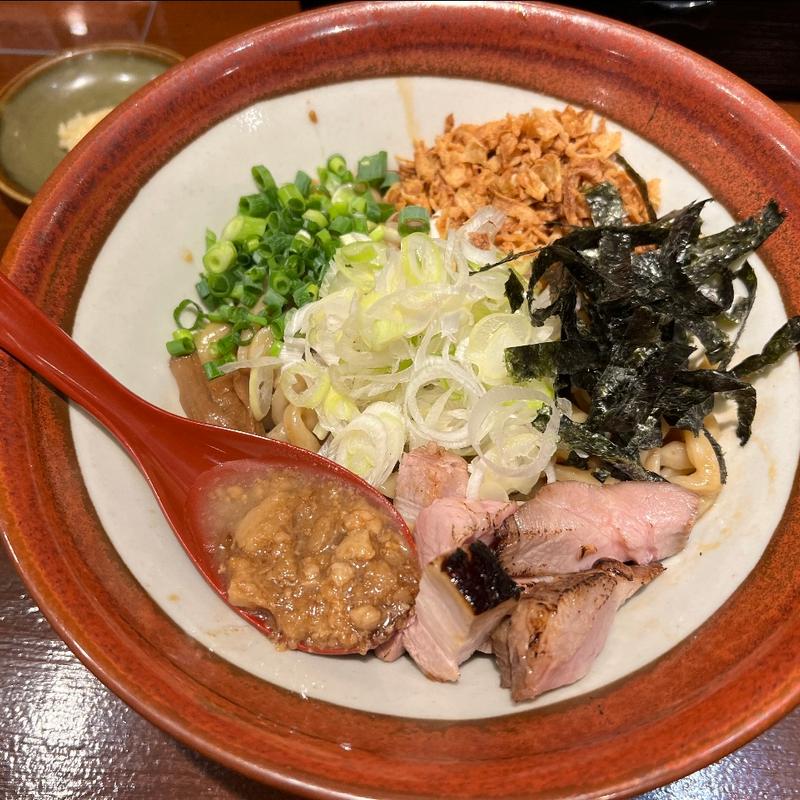 みたらし醤油の油そば(長男、ほそのたかし)