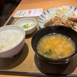 大豆ミートのしょうが焼定食(やよい軒 神戸元町店)