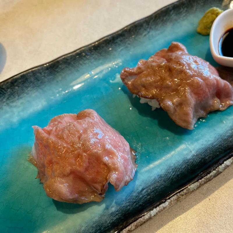 石垣牛肉寿司(魚の肴と島料理 あじまー商店)