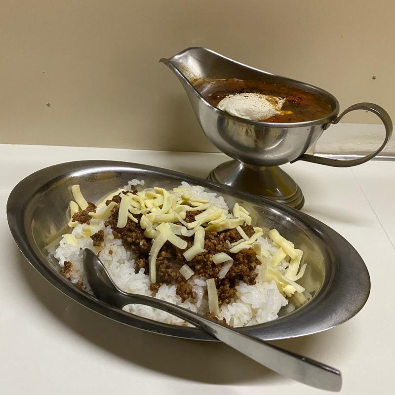 季節のすーぷかれー 真夏のスリランカ+スパイシーひき肉+チーズ(かれーの店 うどん)