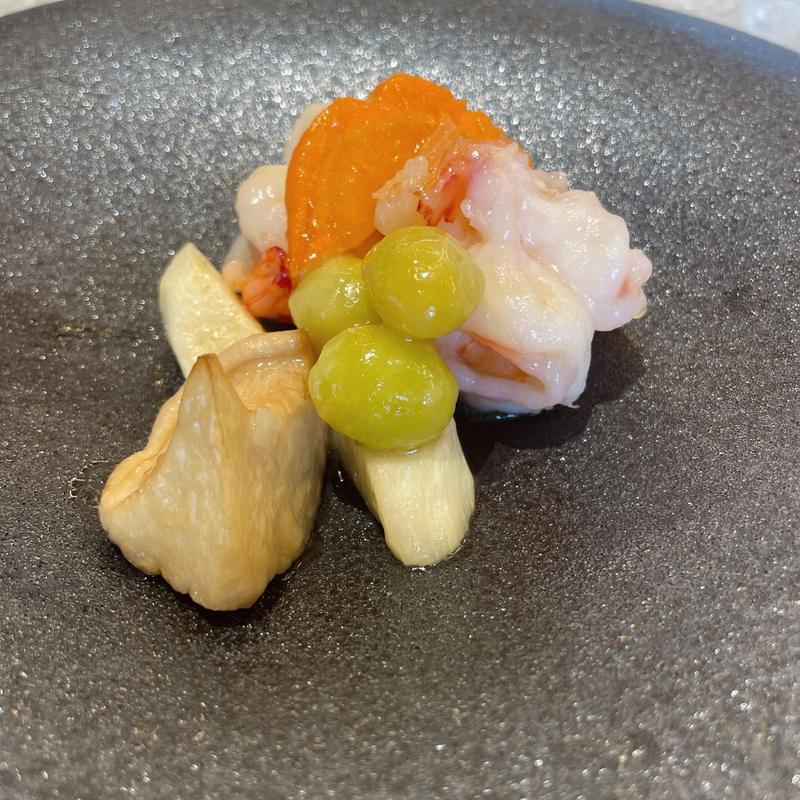 料理長おすすめランチコース～蜜蘭香 全8品～（大海老のあっさり炒め ）(中国料理 梨杏)