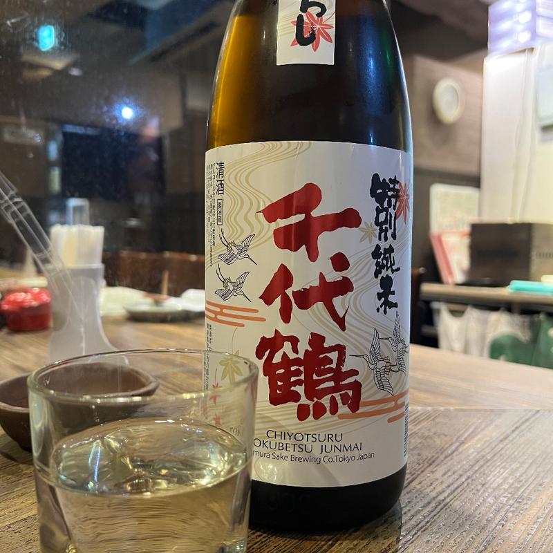 千代鶴　特別純米酒　ひやおろし(鳥一 外苑前店 （とりいち）)