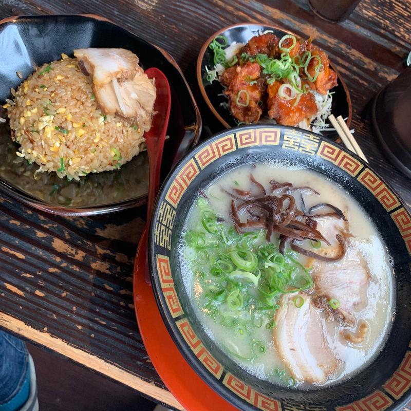 がっつりセット唐揚げ/油淋鶏(長浜らーめん 海南店 )