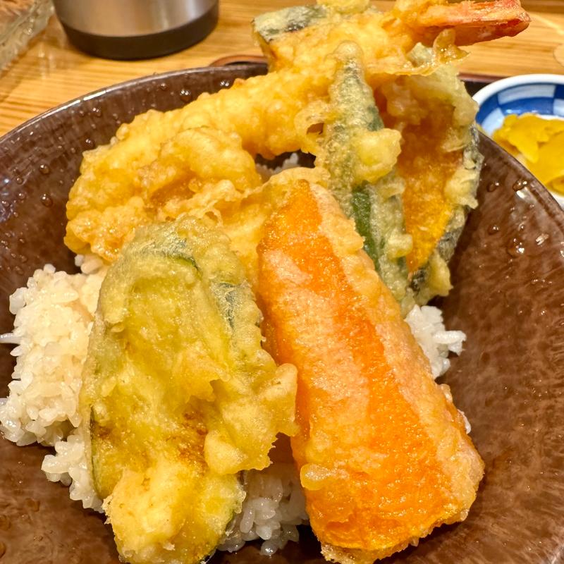 豚カレーうどん上天丼セット(千駄木うどん 汐満 )