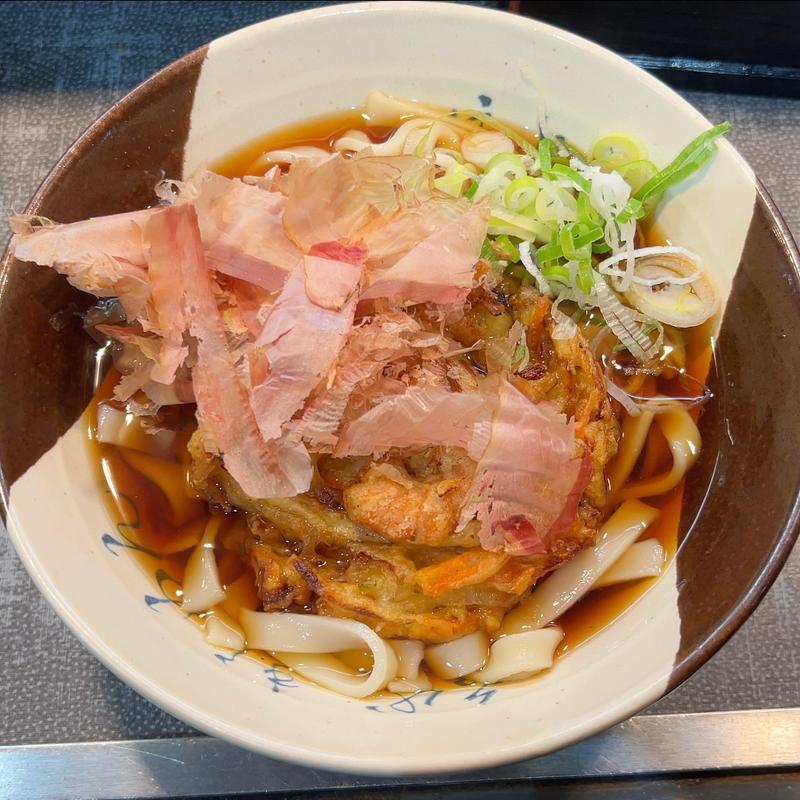 かき揚げきしめん(住よし JR名古屋駅 新幹線上り)