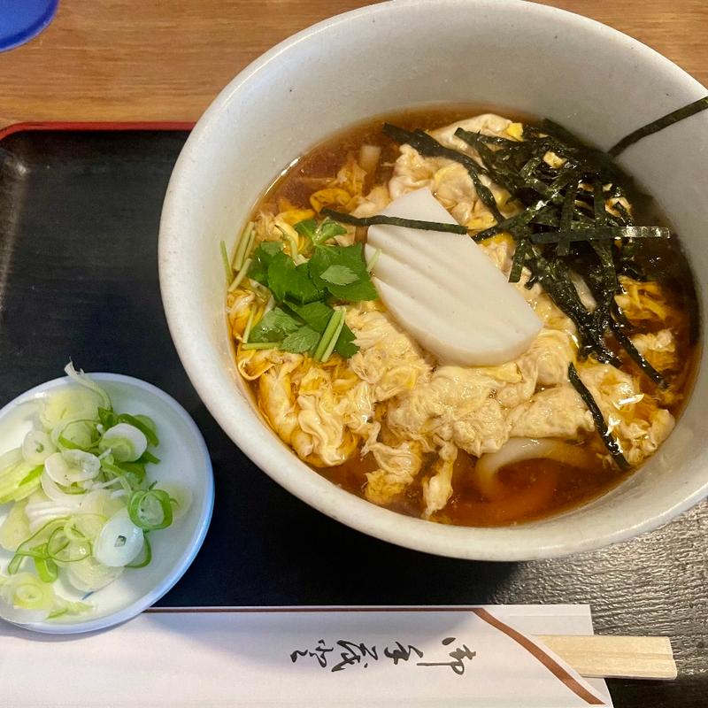 玉子とじうどん(更科大黒 )