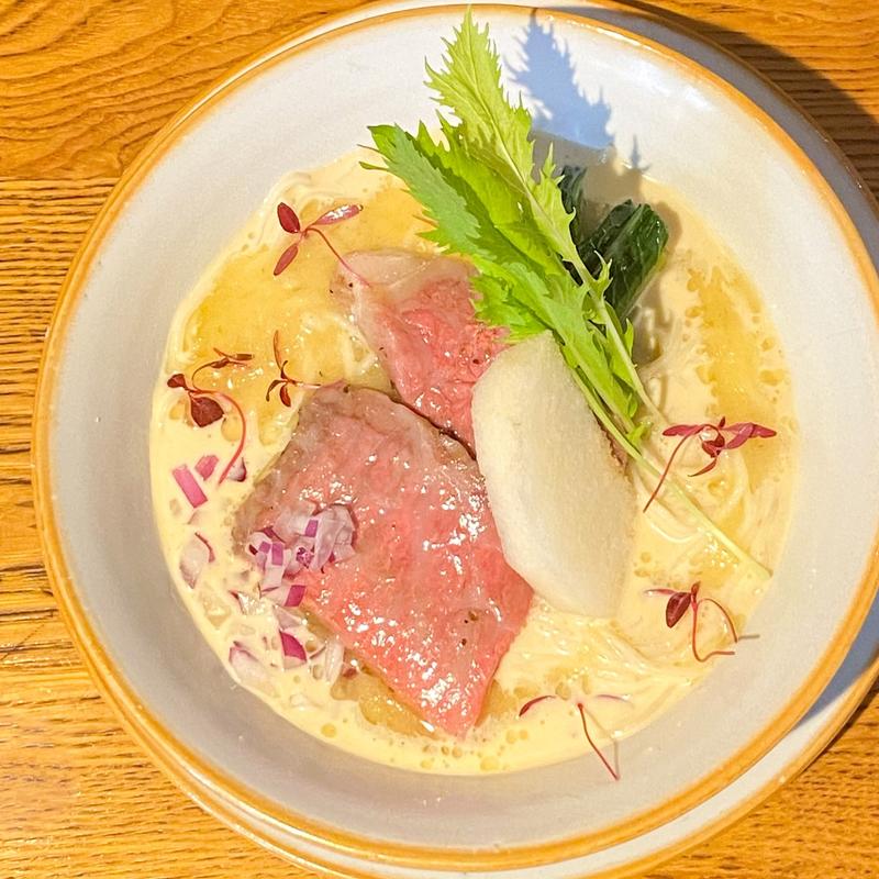 限定　黒毛和牛と梨のヴィシソワーズらーめん(海老丸らーめん)