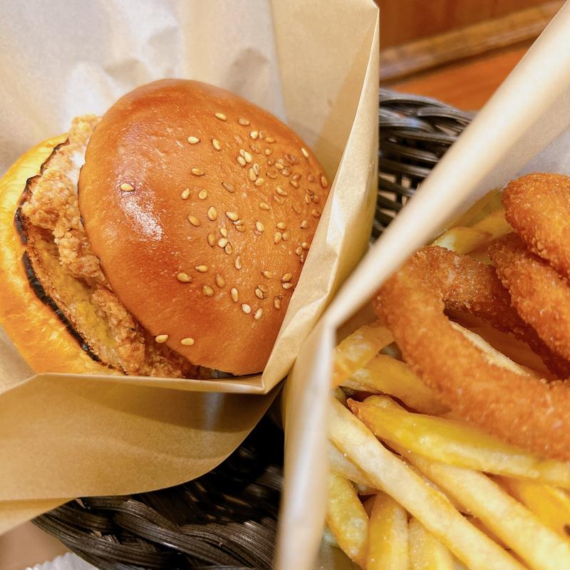 フライドチキン🍗サンド🥯セット(ベッカーズ 柏店 （Becker's）)