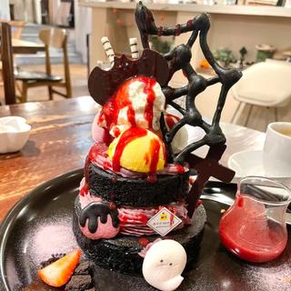 ブラックショコラパンケーキ(カフェ アクイーユ 恵比寿)