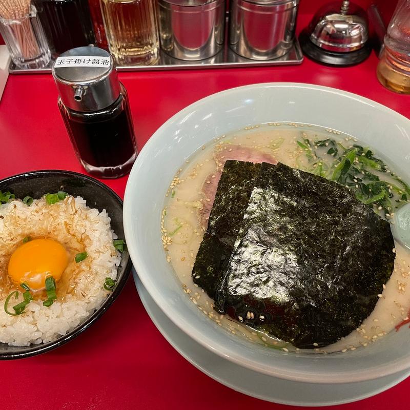 塩ラーメン(卵かけご飯付き)(ラーメン山岡家秋田寺内店)