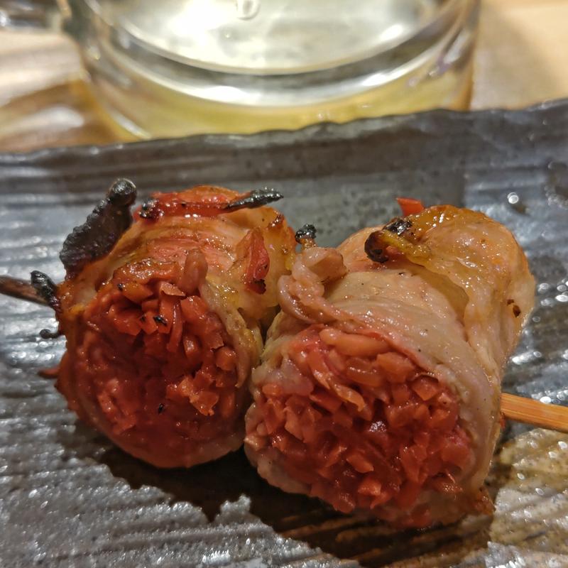 紅しょうがの豚かるび巻き(博多小皿 煙巻)