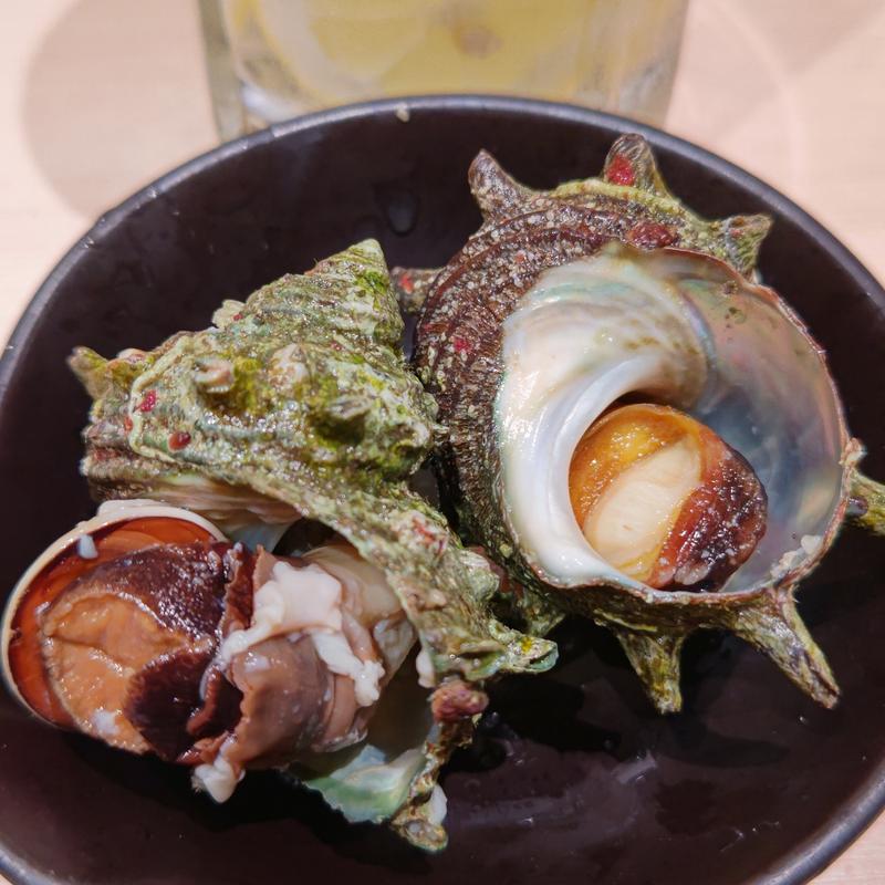 活き小さざえうま煮(貝 刺身専門店 しらはら )