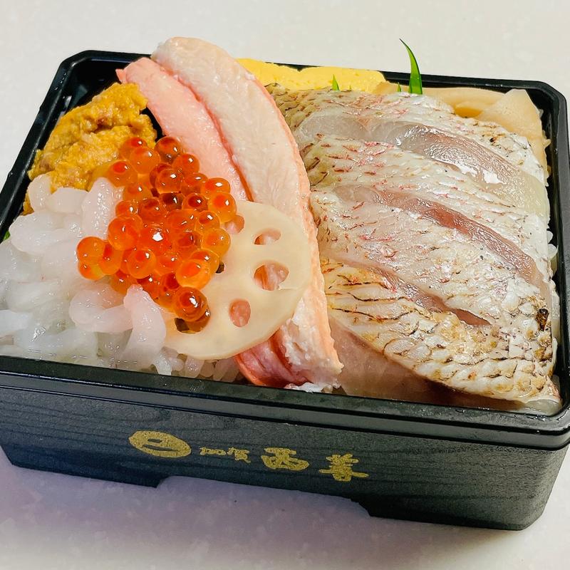 のどぐろたっぷり白えびと海の幸弁当(（株）西善)
